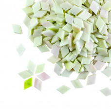 Набір шматочків мозаїки слюда форма РОМБ 200 грам 340 шт колір Салатовий світлий