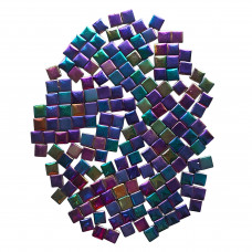 Мозаїка кераміка форми квадрат Різнобарвна перламутр 1,5*1,5*0,5см 84шт 250г