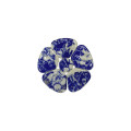 Мозаїка кераміка квіти маленькі Синьо-білі 4 см 17 г