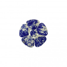 Мозаїка кераміка квіти маленькі Синьо-білі 4 см 17 г