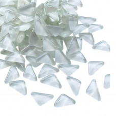 Набір шматочків мозаїки Трикутної форми білий кольору 200 г 115 шт товщина 4 мм
