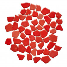 Мозаїка кераміка неправильної форми червона М-01 250 г 82 шт.