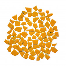 Мозаїка кераміка неправильної форми жовта М-02 250 г 82 шт.