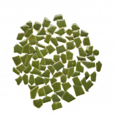 Мозаїка кераміка неправильної форми Зелена М-06 250 г 82 шт.