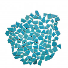 Мозаїка кераміка неправильної форми Блакитна М-09 250 г 82 шт.