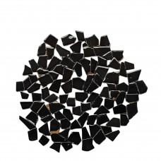 Мозаїка кераміка неправильної форми Чорна М-12 250 г 82 шт.
