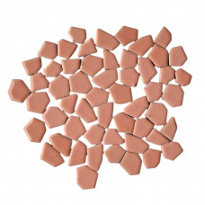 Мозаїка кераміка неправильної форми Рожева М-03 250г 42 шт
