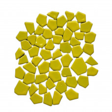 Мозаїка кераміка неправильної форми Жовта М-04 250г 42 шт