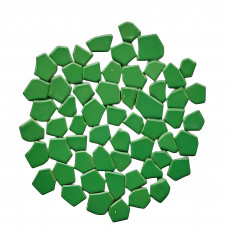 Мозаїка кераміка неправильної форми Зелена М-05 250г 42 шт