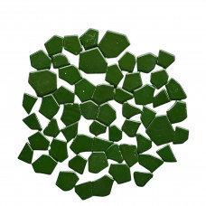 Мозаїка кераміка неправильної форми Зелена М-06 250г 42 шт