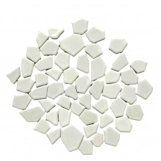 Мозаїка кераміка неправильної форми Біла М-09 250г 42 шт