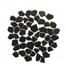 Мозаїка кераміка неправильної форми Чорна М-10 250г 42 шт