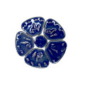 Мозаїка кераміка квіти середні сині 5,5 см 30 г
