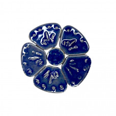 Мозаїка кераміка квіти середні сині 5,5 см 30 г