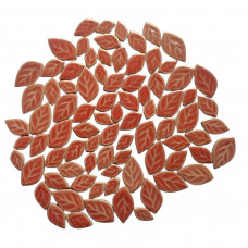 Мозаїка керамічна Листок червоний 250 грам близько штук 50 12*24см.