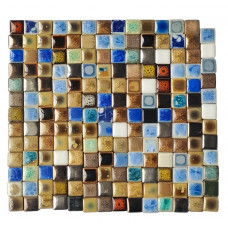 Мозаїка керамічна Квадратний колір Різнокольорова розмір 1*1*0,5 см вага 100 г кількість 106 штук заповнюваність 5*5 см