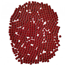 Мозаїка керамічна Квадратний колір Темно бордовий розмір 1*1*0,5 см вага 100 г кількість 106 штук заповнюваність 5*5 см