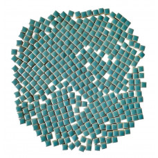 Мозаїка керамічна Квадратний колір Темно-бірюзовий розмір 1*1*0,5 см вага 100 г кількість 106 штук заповнюваність 5*5 см