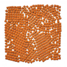 Мозаїка керамічна Квадратний колір Помаранчевий розмір 1*1*0,5 см вага 100 г кількість 106 штук заповнюваність 5*5 см