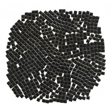 Мозаїка керамічна Квадратний колір Чорний розмір 1*1*0,5 см вага 100 г кількість 106 штук заповнюваність 5*5 см
