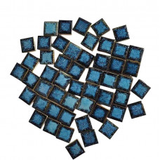 Мозаїка керамічна Квадратний №01 колір Синьо розмір 2*2*0,5 см вага 250 г кількість 54 штук