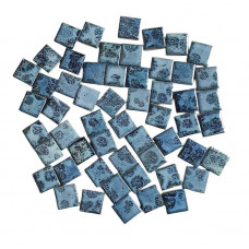 Мозаїка керамічна Квадратний №07 колір Синьо розмір 2*2*0,5 см вага 250 г кількість 54 штук