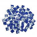 Мозаїка керамічна Квадратний №09 колір Синьо розмір 2*2*0,5 см вага 250 г кількість 54 штук