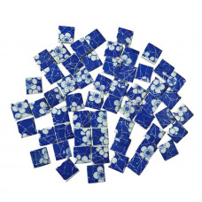 Мозаїка керамічна Квадратний №09 колір Синьо розмір 2*2*0,5 см вага 250 г кількість 54 штук