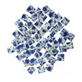Мозаїка керамічна Квадратний №11 колір Синьо-білий малюнок гжель розмір 2*2*0,5 см вага 250 г кількість 54 штук