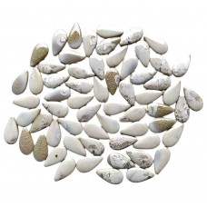 Мозаїка кераміка крапля Біж з малюнком 1,9*3,8 см 35 шт 250г