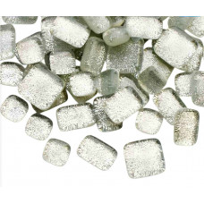 Набір шматочків мозаїки форма Камені колір сірий мікс з блискітками 200 гр 150-180 шт товщина 4 мм