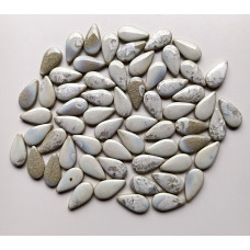 Мозаїка кераміка крапля Біж з малюнком 1,9*3,8 см 35 шт 250г