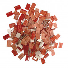 Набір шматочків мозаїки прямокутні форми мікс Рожевий смужку 200 гр 130-140 шт товщина 4 мм