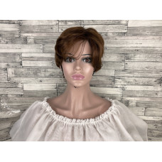 Перука жіноче коротке світло-коричневе штучне термостійке волосся