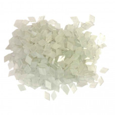 Набір шматочків мозаїки слюда форма РОМБ 200 грам 360 шт колір Білий