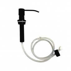 Дозатор для товстої стільниці або раковини для рідкого мила та миючого засобу колір чорний зі шлангом 1 м