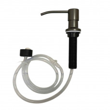 Дозатор для товстої стільниці або раковини для рідкого мила та миючого засобу колір темно-сірий з колір темно сірий зі шлангом 1 м