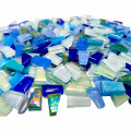 Набір шматочків мозаїки скло неправильної форми 250 грам кольор Синій мікс  2793