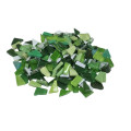 Набір шматочків мозаїки скло неправильної форми 250 г кольор Зелений мікс  2794