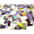 Набір шматочків мозаїки скло неправильної форми 250 грам кольору Фіолетовий мікс