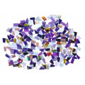 Набір шматочків мозаїки скло неправильної форми 250 грам кольору Фіолетовий мікс