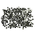 Набір шматочків мозаїки слюда форма квадрат 200 г 10*10*2,7 мм 300 штук колір Сіро-темний прозорий
