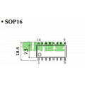 Адаптер ZIF програматора SOP16 на DIP16 Mil300 (MX25L12845) 1,27 на 5,27 мм
