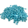 Шматочки мозаїки із зубчастою зворотною стороною 1*1 см Колір блакитний (300 штук 200 грам) Форма квадрат
