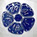 Мозаїка кераміка квіти великі сині 6,5 см 40 г