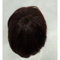 Перука жіноча коротка чоловіча темно-коричнева модель М06 штучне термостійке волосся