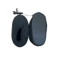 Хатні капці з підігрівом USB чорні Розмір 40-43 дорослі для дому плюшеві тапки