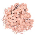 Шматочки мозаїки 1*1 см Колір Светло розовый (200-220 штук 200 грамів) зі скла. Форма квадрат.