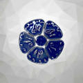 Мозаїка кераміка квіти середні сині 5,5 см 30 г