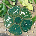 Мозаїка кераміка квіти великі Зелені 6,5 см 40 г